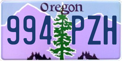 OR license plate 994PZH
