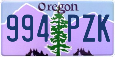 OR license plate 994PZK