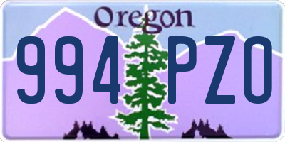 OR license plate 994PZO