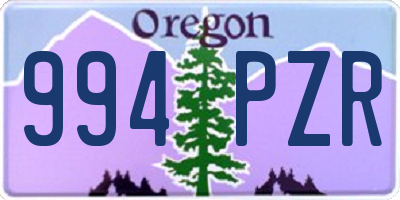 OR license plate 994PZR