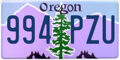 OR license plate 994PZU