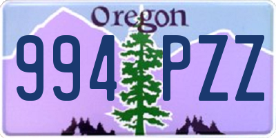 OR license plate 994PZZ
