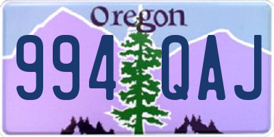 OR license plate 994QAJ