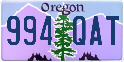 OR license plate 994QAT