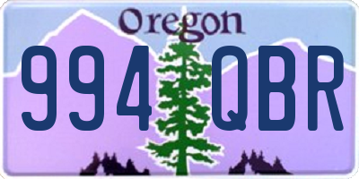 OR license plate 994QBR