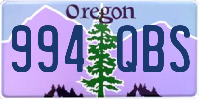 OR license plate 994QBS