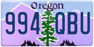 OR license plate 994QBU