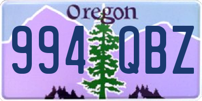 OR license plate 994QBZ