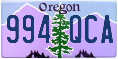 OR license plate 994QCA