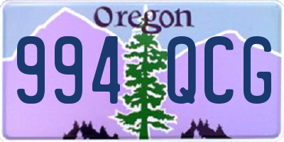 OR license plate 994QCG