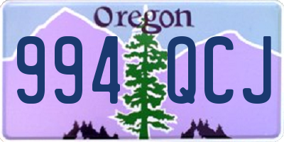 OR license plate 994QCJ