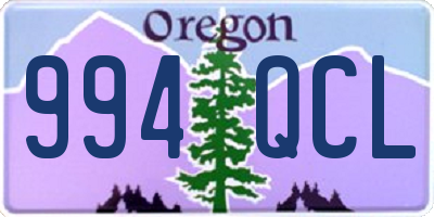 OR license plate 994QCL