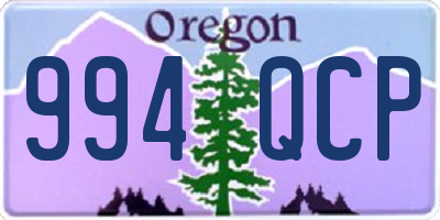 OR license plate 994QCP