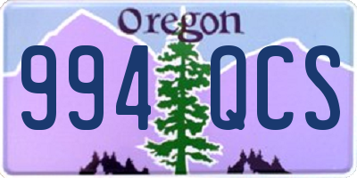 OR license plate 994QCS