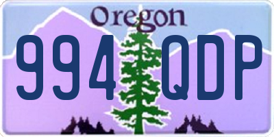 OR license plate 994QDP