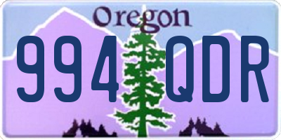 OR license plate 994QDR