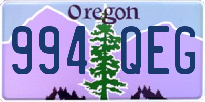 OR license plate 994QEG