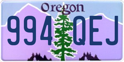 OR license plate 994QEJ