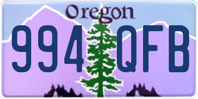 OR license plate 994QFB