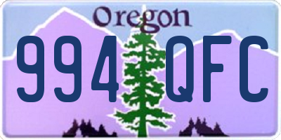 OR license plate 994QFC