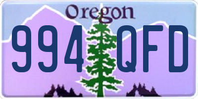 OR license plate 994QFD