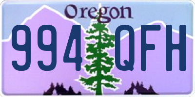 OR license plate 994QFH