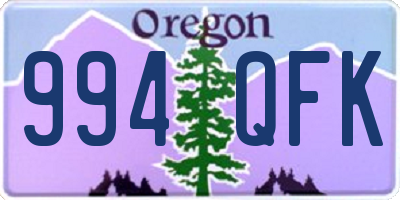 OR license plate 994QFK