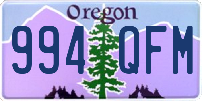 OR license plate 994QFM