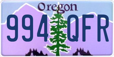 OR license plate 994QFR