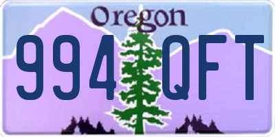 OR license plate 994QFT