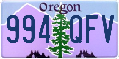 OR license plate 994QFV