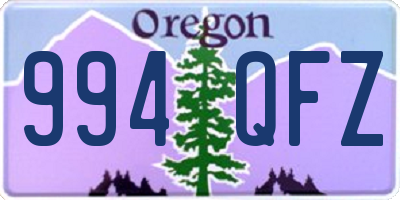 OR license plate 994QFZ