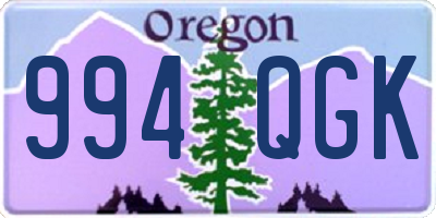 OR license plate 994QGK