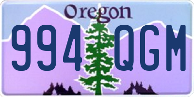 OR license plate 994QGM