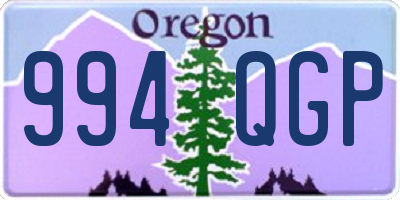 OR license plate 994QGP