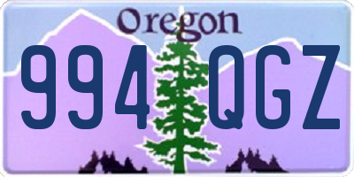 OR license plate 994QGZ