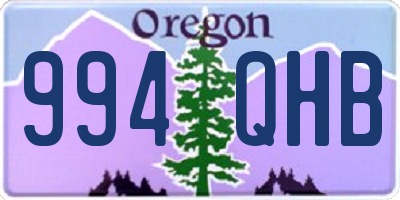 OR license plate 994QHB