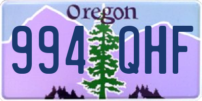 OR license plate 994QHF