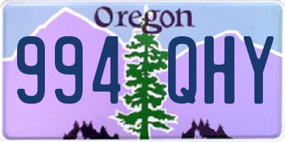 OR license plate 994QHY