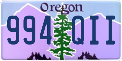 OR license plate 994QII