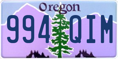 OR license plate 994QIM