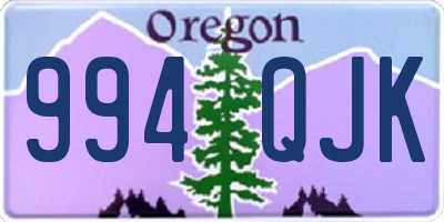 OR license plate 994QJK