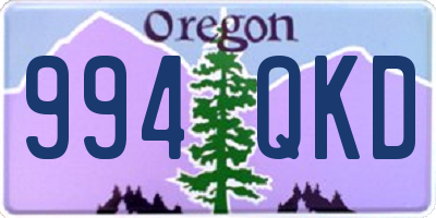 OR license plate 994QKD