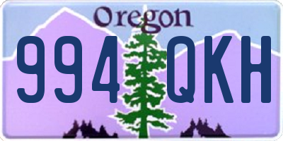 OR license plate 994QKH