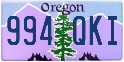 OR license plate 994QKI