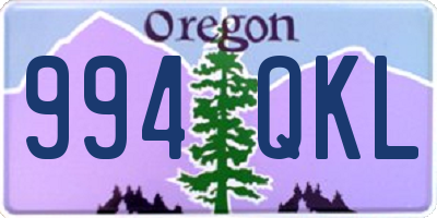OR license plate 994QKL