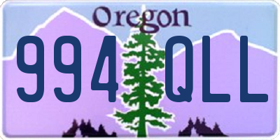 OR license plate 994QLL