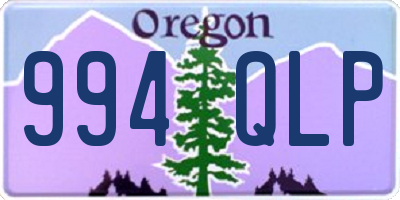 OR license plate 994QLP