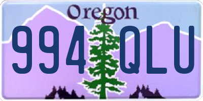 OR license plate 994QLU