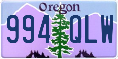 OR license plate 994QLW